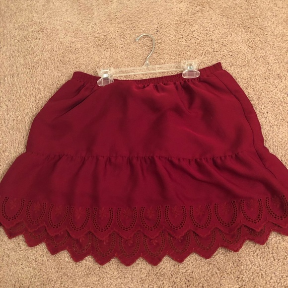 Madewell Skirt Size M: Dark Red/Burgundy - Picture 2 of 5